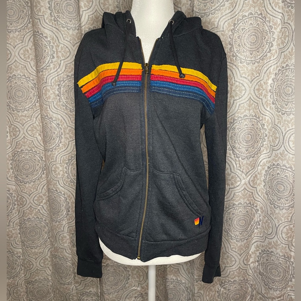 AVIATOR NATION 5-Stripe Zip Hoodie